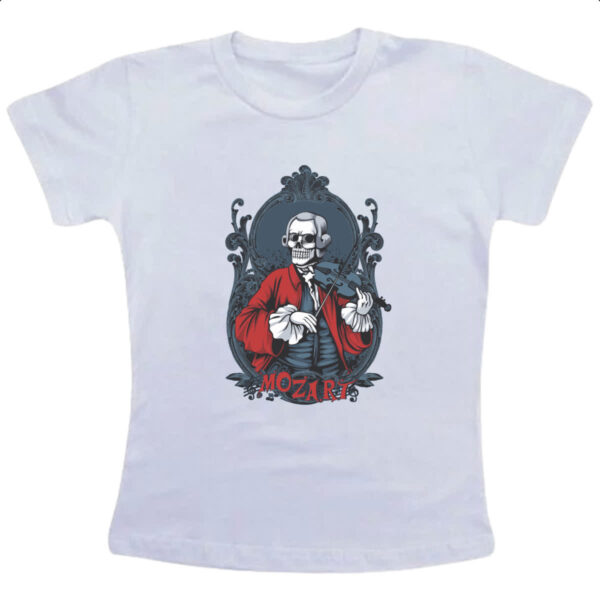 Camiseta Infanto Juvenil Skull Mozart
