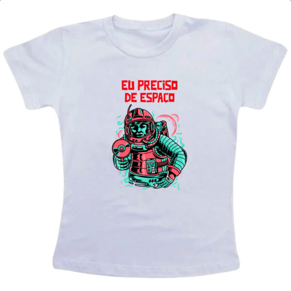Camiseta Infanto Juvenil Astronauta armado preciso de espaco