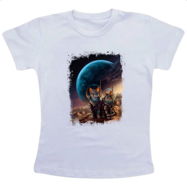 Camiseta Infanto Juvenil Spacekittens