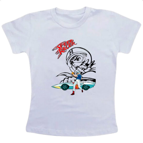 Camiseta Infanto Juvenil Speed Racer logo e grafite