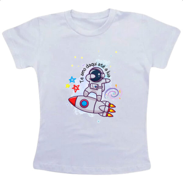 Camiseta Infanto Juvenil Astronauta dab no foquete