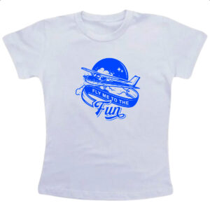 Camiseta Infanto Juvenil Aviao fly me to the fun