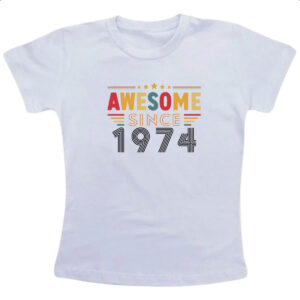 Camiseta Infanto Juvenil Awesome since 1974