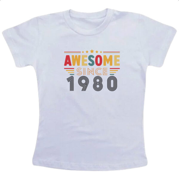 Camiseta Infanto Juvenil Awesome since 1980