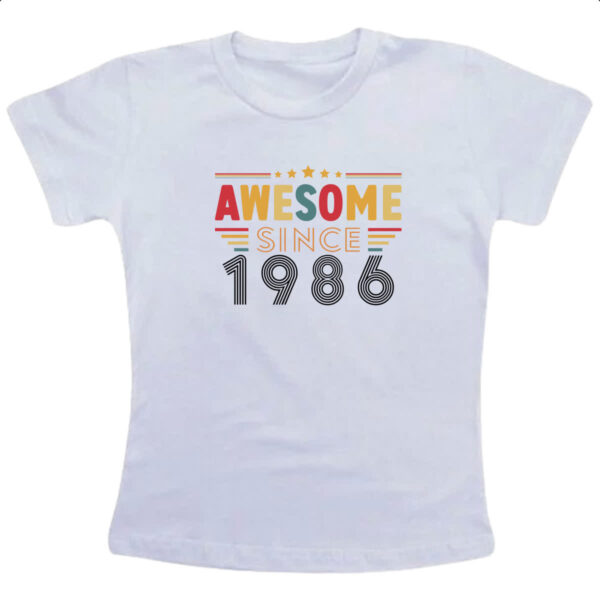 Camiseta Infanto Juvenil Awesome since 1986