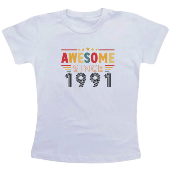 Camiseta Infanto Juvenil Awesome since 1991