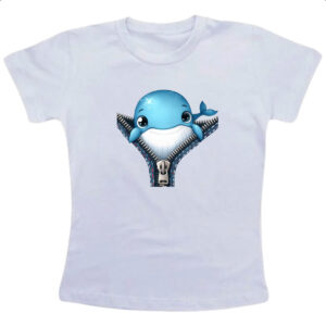 Camiseta Infanto Juvenil Baleia no ziper