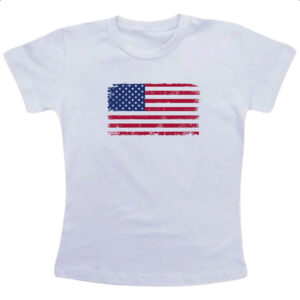 Camiseta Infanto Juvenil Bandeira USA Grunge Vintage