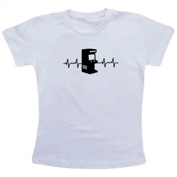 Camiseta Infanto Juvenil Batimento cardiaco arcade games