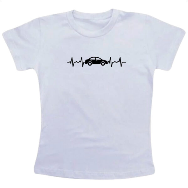 Camiseta Infanto Juvenil Batimento cardiaco carro