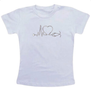 Camiseta Infanto Juvenil Batimento cardiaco Enfermagem