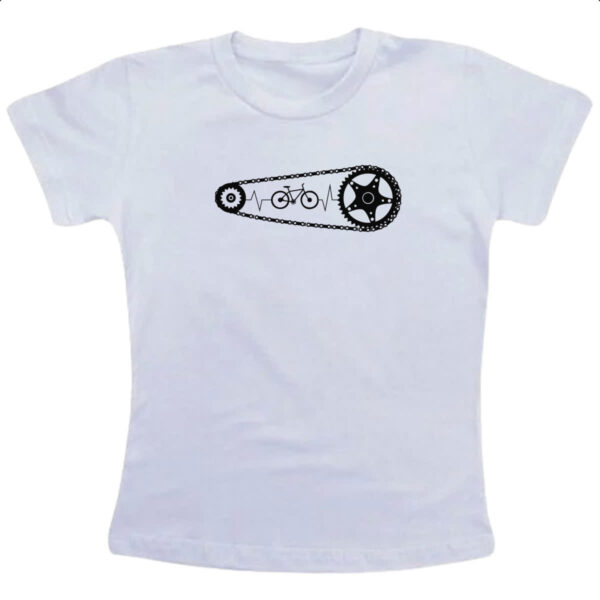 Camiseta Infanto Juvenil Batimento cardiaco catraca bicicleta