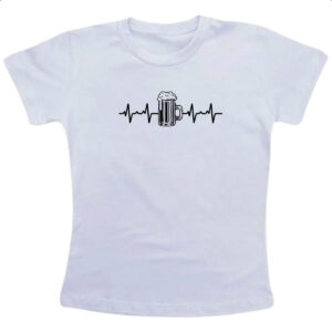Camiseta Infanto Juvenil Batimento cardiaco cerveja