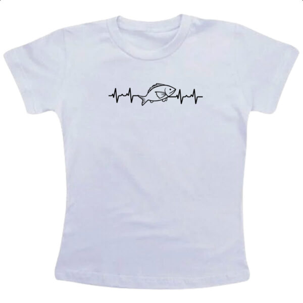 Camiseta Infanto Juvenil Batimento cardiaco pesca