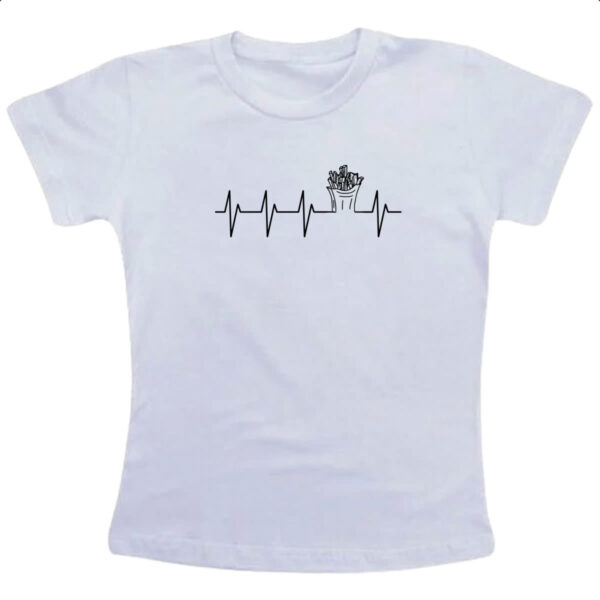 Camiseta Infanto Juvenil Batimento cardiaco por Batatinha