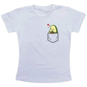 Camiseta Infanto Juvenil Abacate no bolso