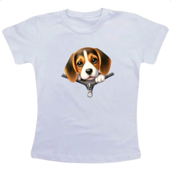Camiseta Infanto Juvenil Beagle no Ziper