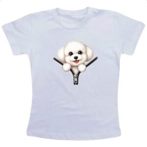 Camiseta Infanto Juvenil Bichon Frise no Ziper