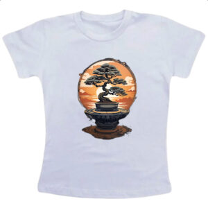 Camiseta Infanto Juvenil Bonsai magico Japao sunset