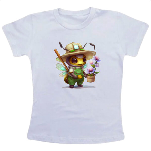 Camiseta Infanto Juvenil Abelha jardineira