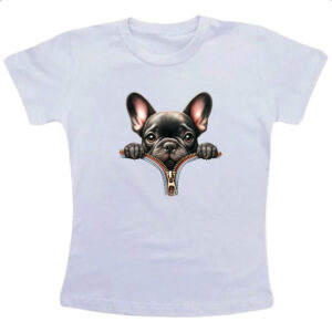 Camiseta Infanto Juvenil Bulldog Frances no Ziper