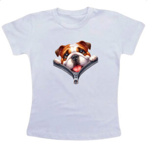 Camiseta Infanto Juvenil Bulldog no Ziper