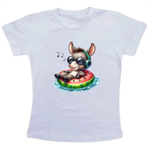 Camiseta Infanto Juvenil Burro na boia