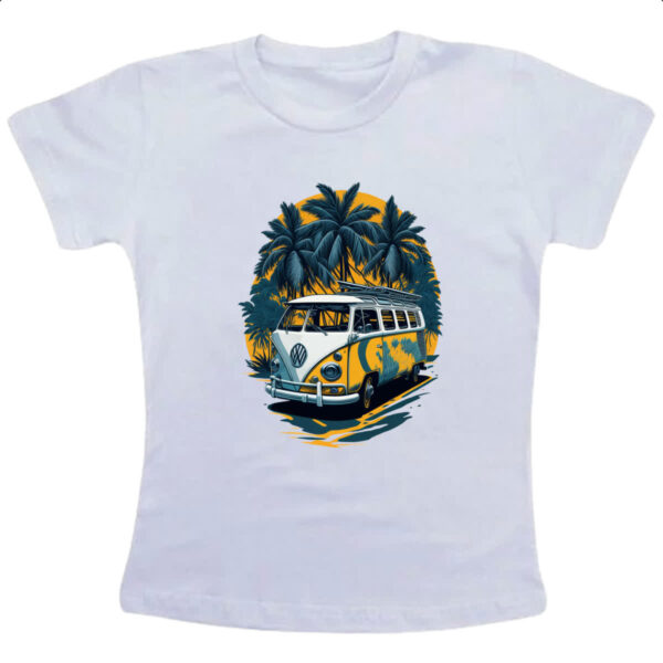 Camiseta Infanto Juvenil Kombi Amarela Sunset
