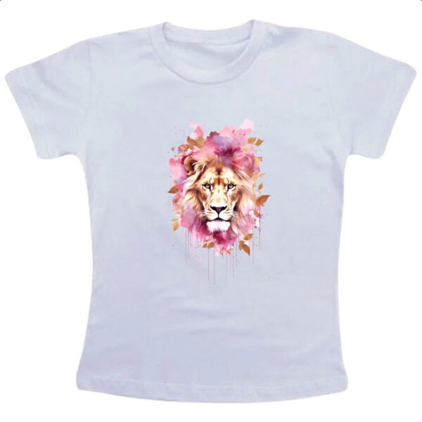 Camiseta Infanto Juvenil Yeshua flores rosa