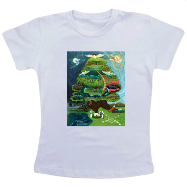 Camiseta Infanto Juvenil Yggdrasil arvore vida Mitologia Nordica