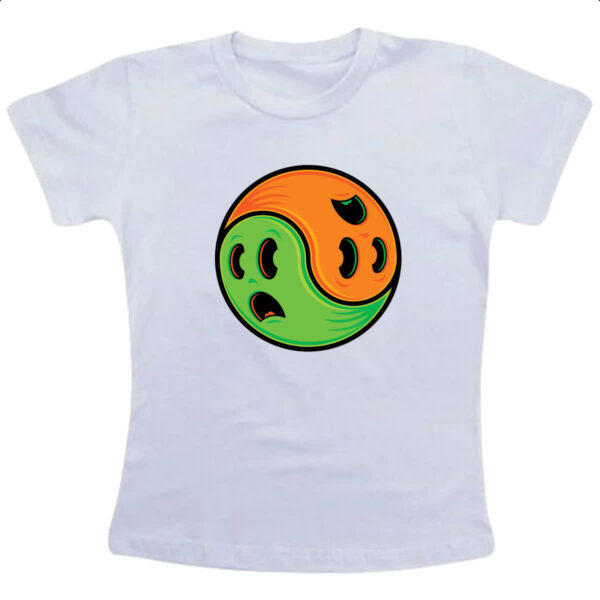 Camiseta Infanto Juvenil Yin Yang Halloween