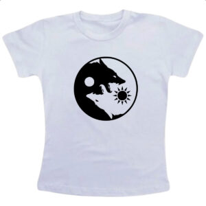 Camiseta Infanto Juvenil Yin e Yang Lobos