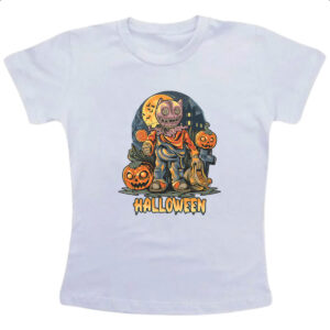 Camiseta Infanto Juvenil Halloween pumpkin cemiterio