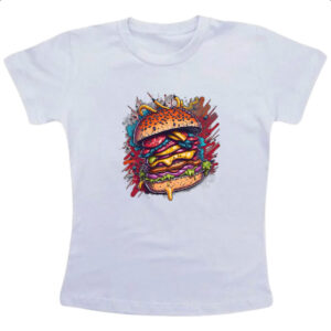 Camiseta Infanto Juvenil Hamburguer exagerado splash