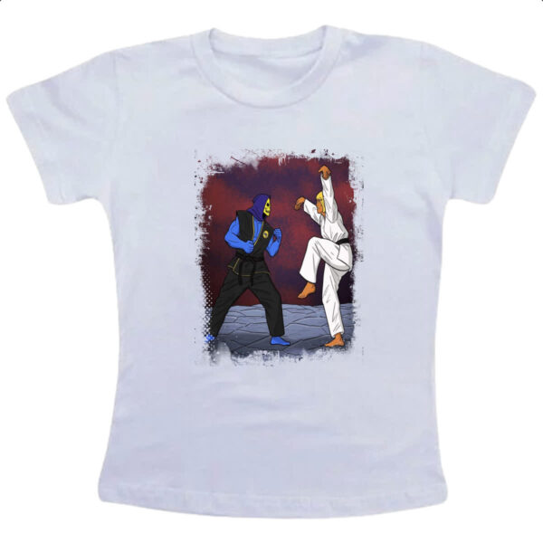 Camiseta Infanto Juvenil He-Man Karate Kid parodia