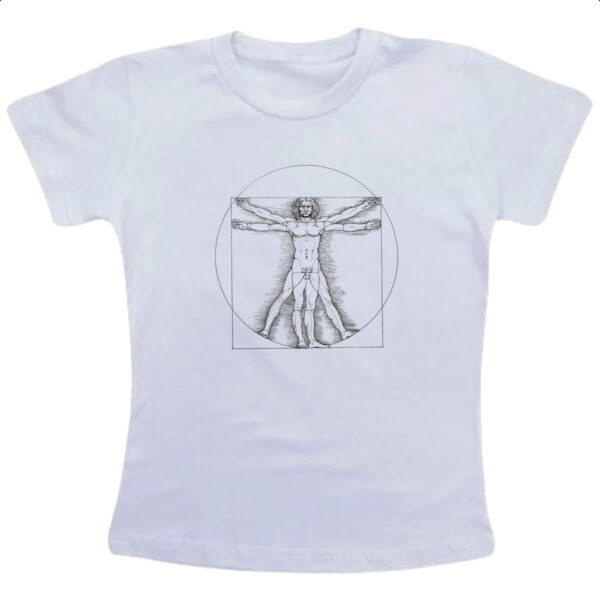 Camiseta Infanto Juvenil Homem Vitruviano da Vinci