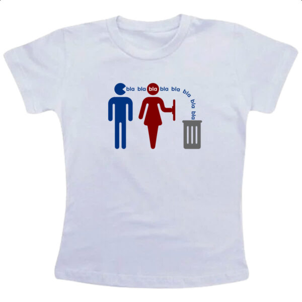 Camiseta Infanto Juvenil Homem fala demais