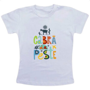 Camiseta Infanto Juvenil Cabra da peste elementos nordestinos