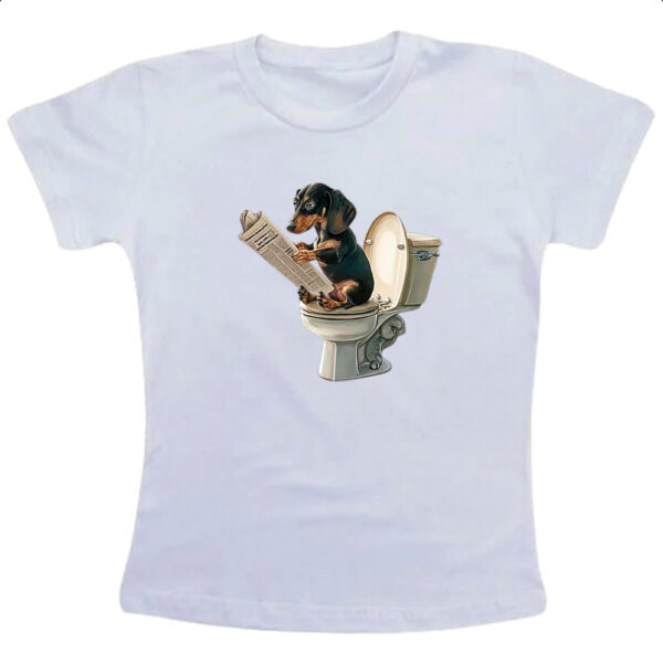 Camiseta Infanto Juvenil Cachorro Salsisha na sala de forca