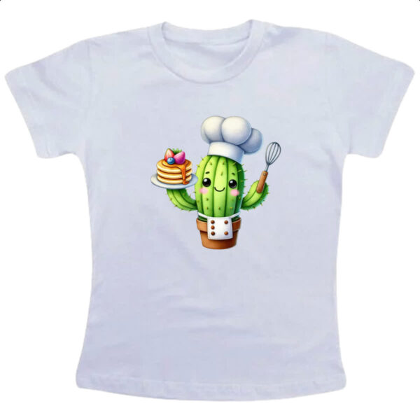 Camiseta Infanto Juvenil Cacto cozinheiro