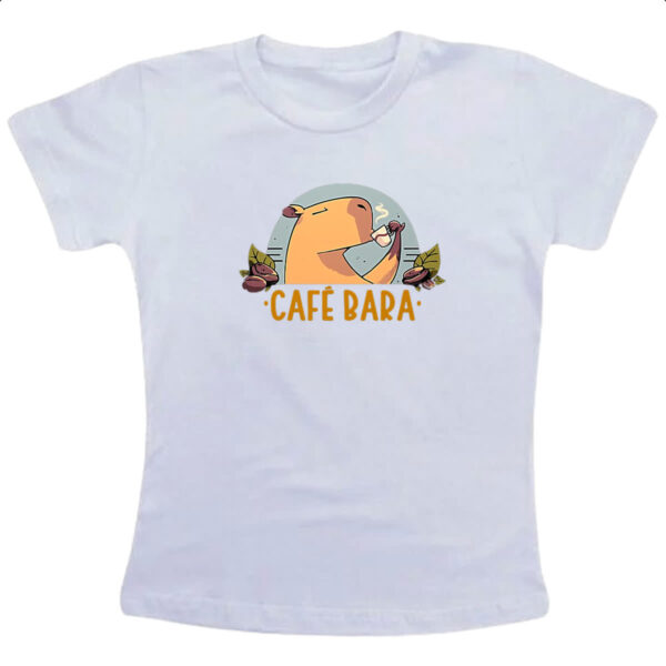 Camiseta Infanto Juvenil Cafe bara capivara