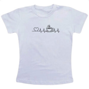 Camiseta Infanto Juvenil Cafe batimento cardiaco