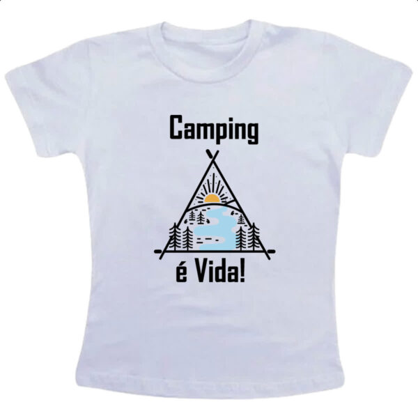 Camiseta Infanto Juvenil Camping e vida