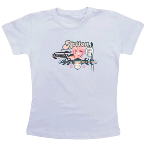 Camiseta Infanto Juvenil Action Girl on the road