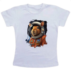 Camiseta Infanto Juvenil Capivara astronauta