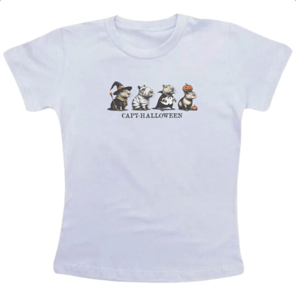 Camiseta Infanto Juvenil Capivara Halloween