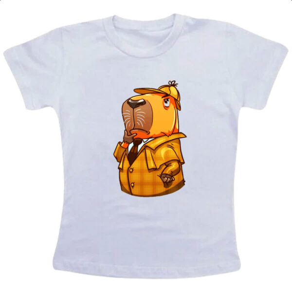 Camiseta Infanto Juvenil Capivara Holmes