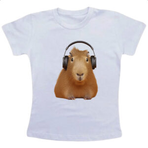 Camiseta Infanto Juvenil Capivara headfone