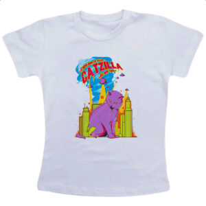 Camiseta Infanto Juvenil Catzilla o gato Godzilla