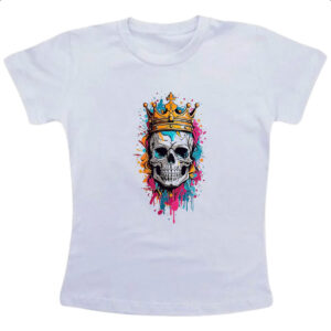 Camiseta Infanto Juvenil Caveira do cranio do rei